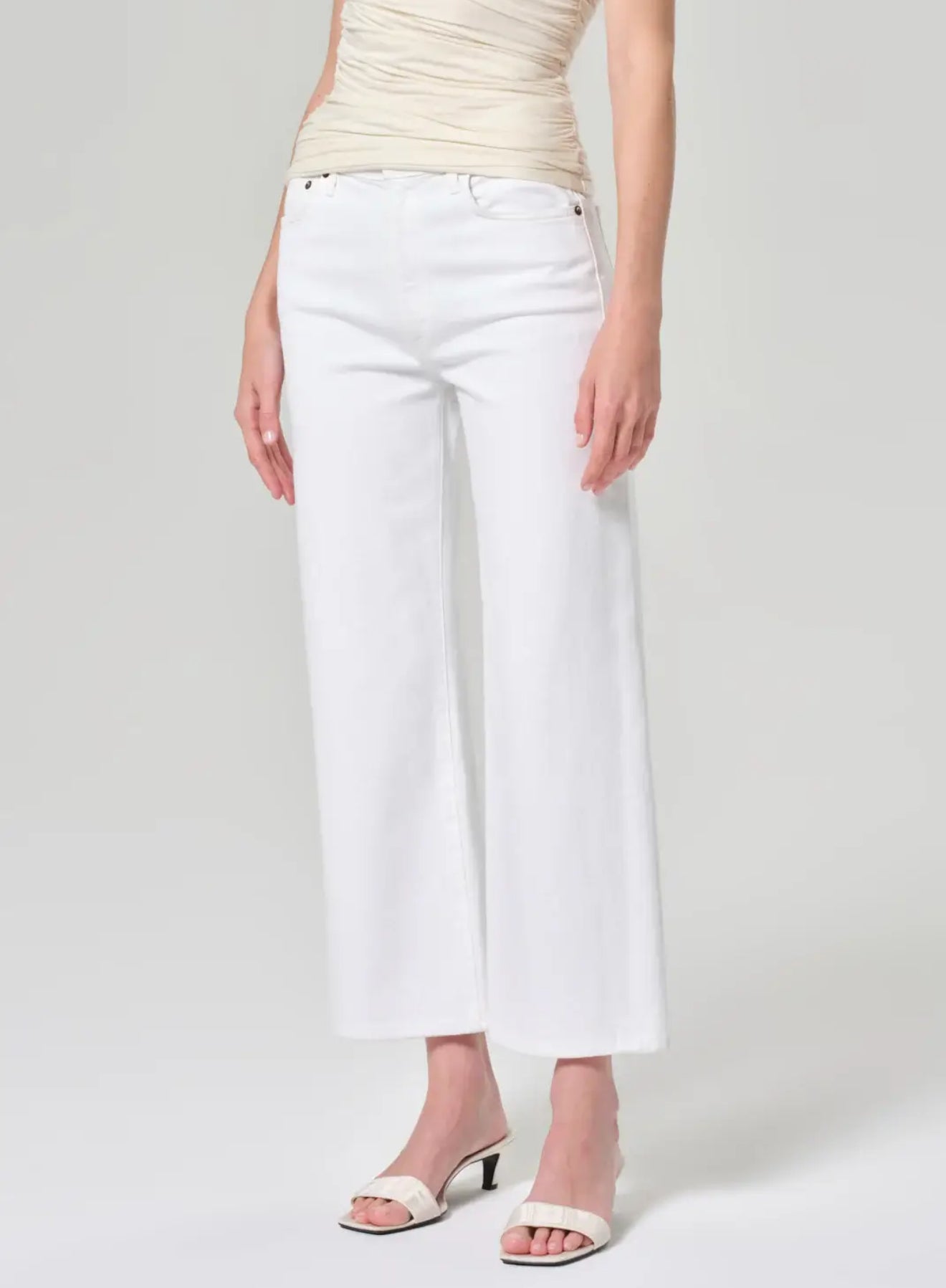 AGOLDE Harper Crop Jeans - Sour Cream
