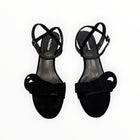 Lola Cruz Cynthia Velvet Heels 65 With Bow - Black