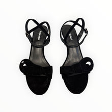 Lola Cruz Cynthia Velvet Heels 65 With Bow - Black