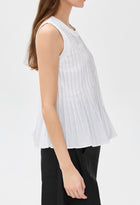 Meimeij Mini Pleats Sleeveless Top - Off White