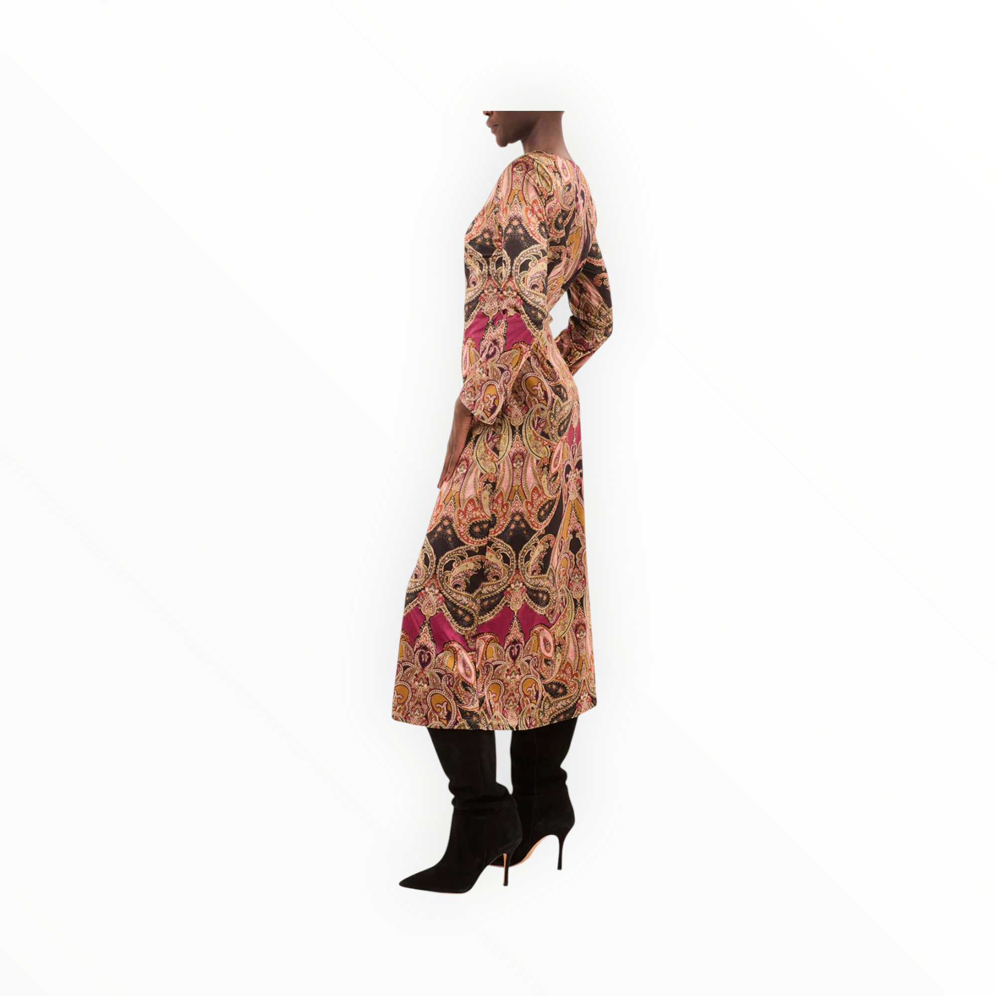 MISA Goldie Velvet Dress - Persian Paisley