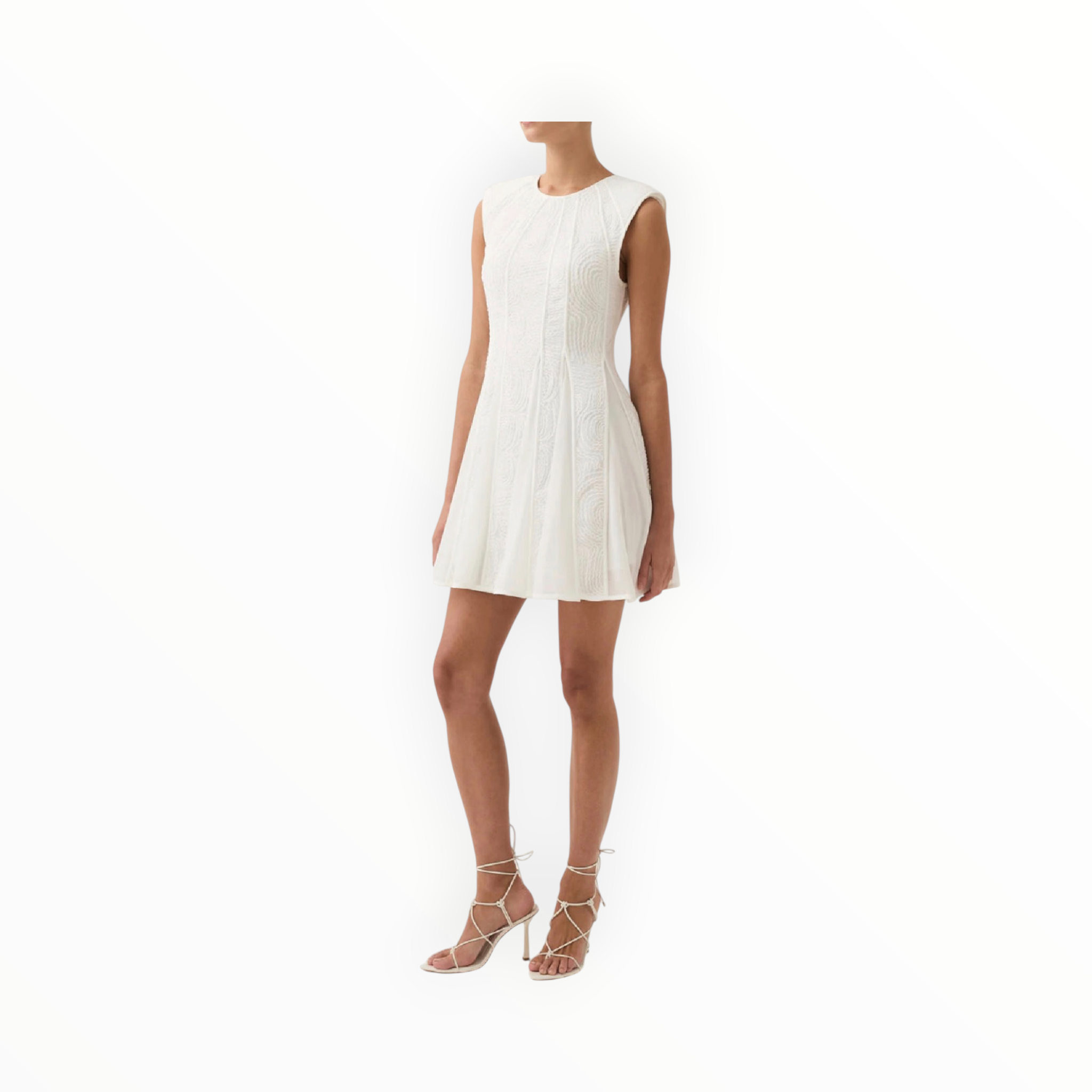 aje. Soleil Lace Mini Dress - Ivory