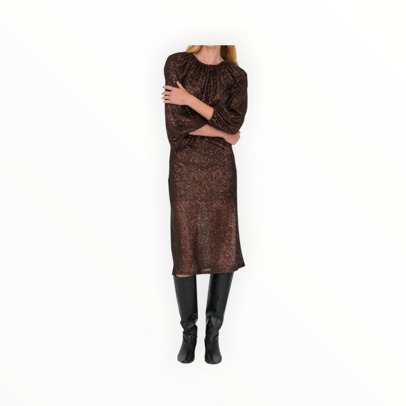 Secular Karolina Bias Skirt - Chocolate Sequins