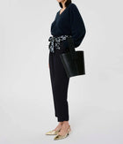 Tara Jarmon Paga Belted Pants - Midnight Blue