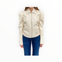 Flora Bea Aveline Faux Leather Jacket - Blanca