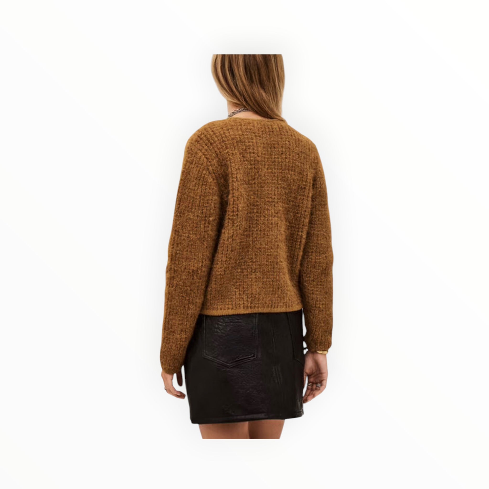 ba&sh Harry Textured Knit Cardigan - Bronze