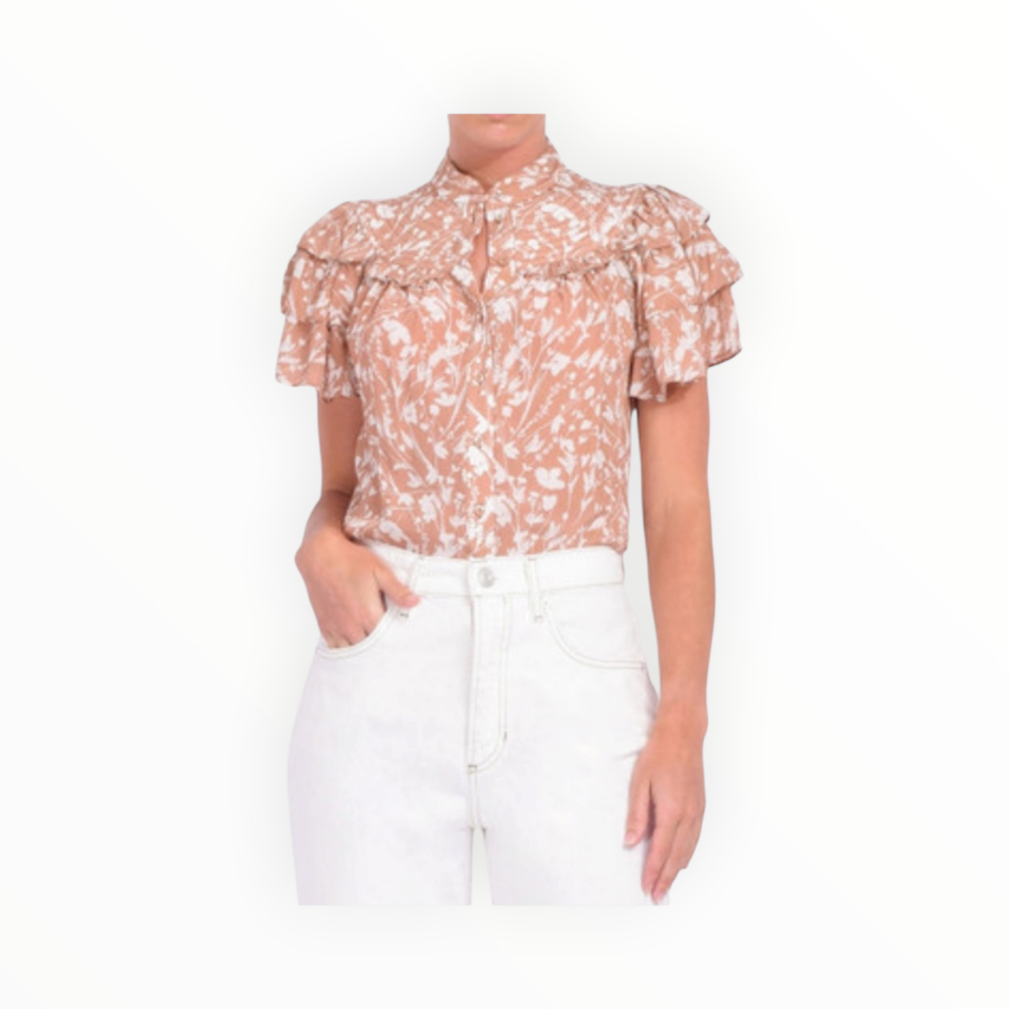 Gilner Farrar Dray Blouse - Khaki Thistle