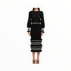 Kivari Rafaela Rafaela Knit Midi Skirt - Black/Cream
