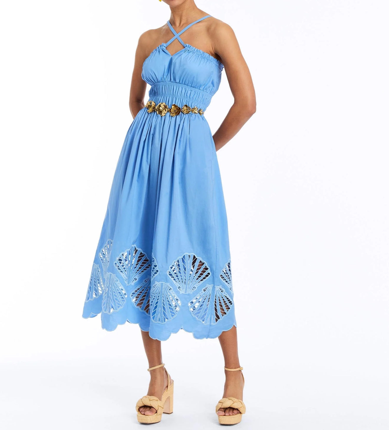 Mestiza Spritz Smocked Dress - Lotus Blue
