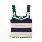 Trovata Justine Sweater Tank - Navy W/Antique White Stripe