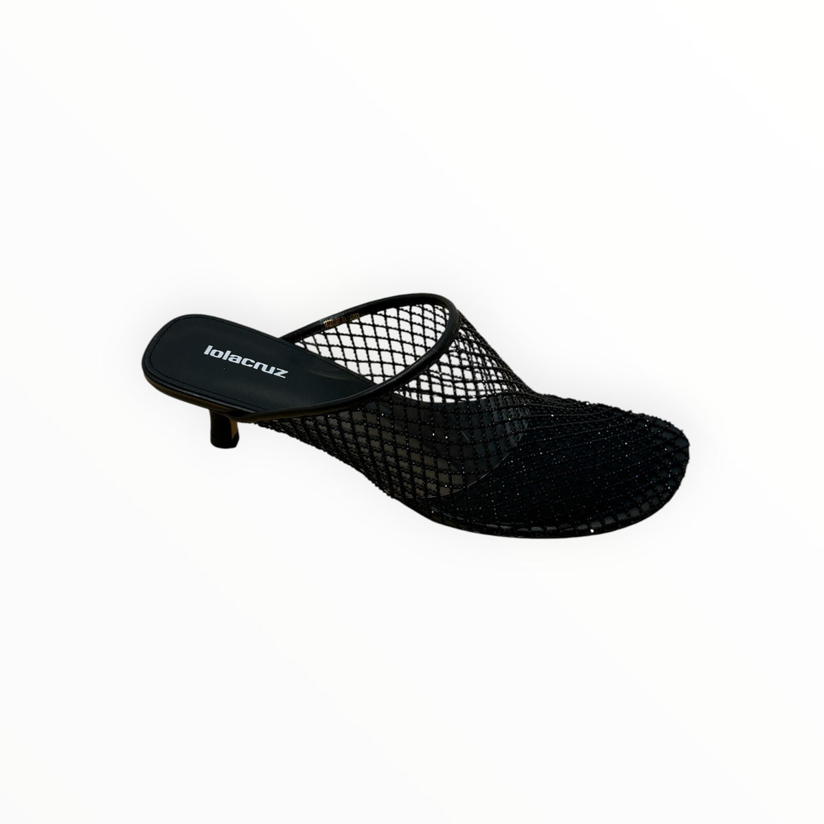 Lola Cruz Ruby Low Heel Mule - Black