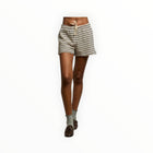 perfectwhitetee Bennie French Terry Short - Navy Stripe
