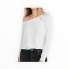 Enza Costa Peached Jersey Easy Off Shoulder Top - Off White