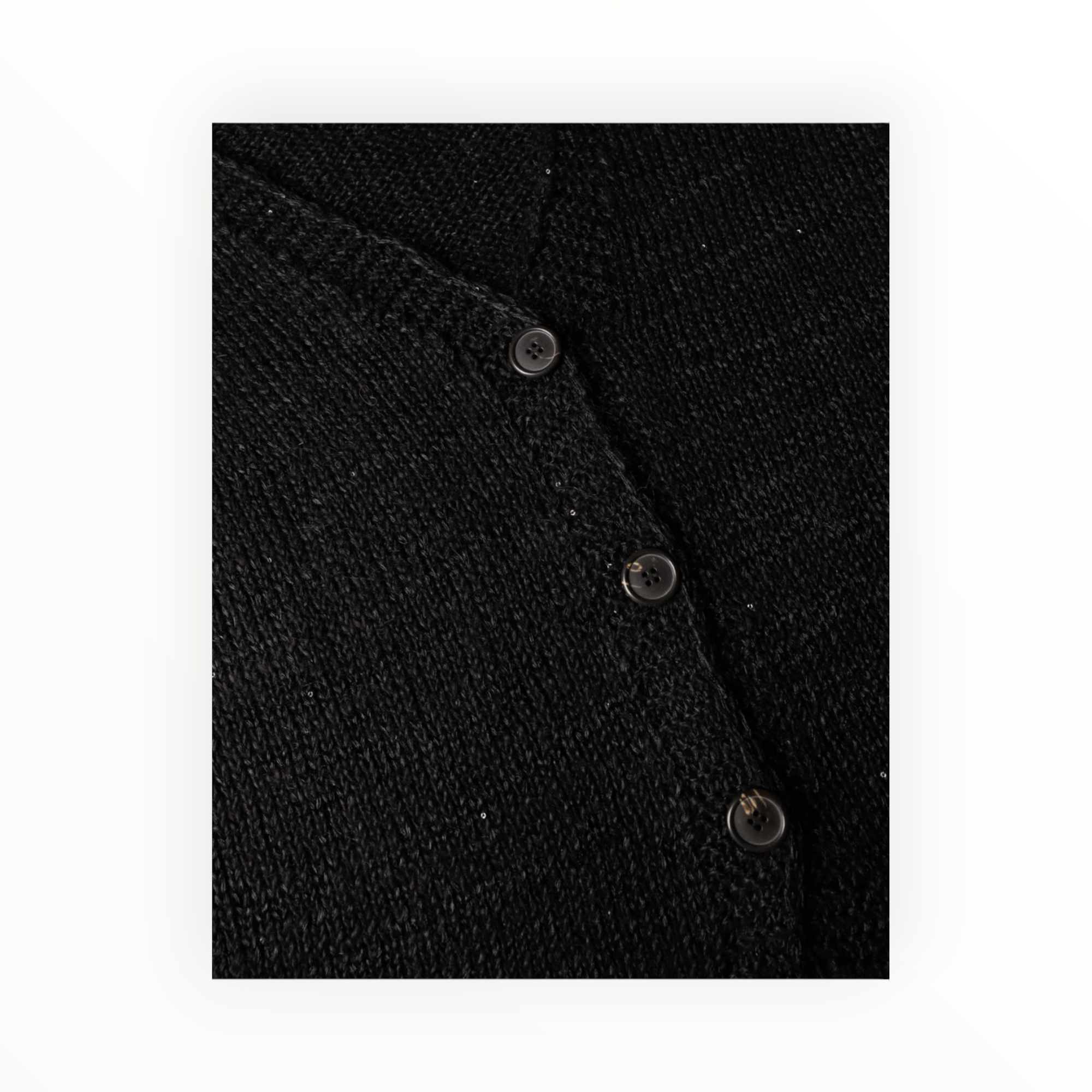 Scaglione Linen Cardigan - Black