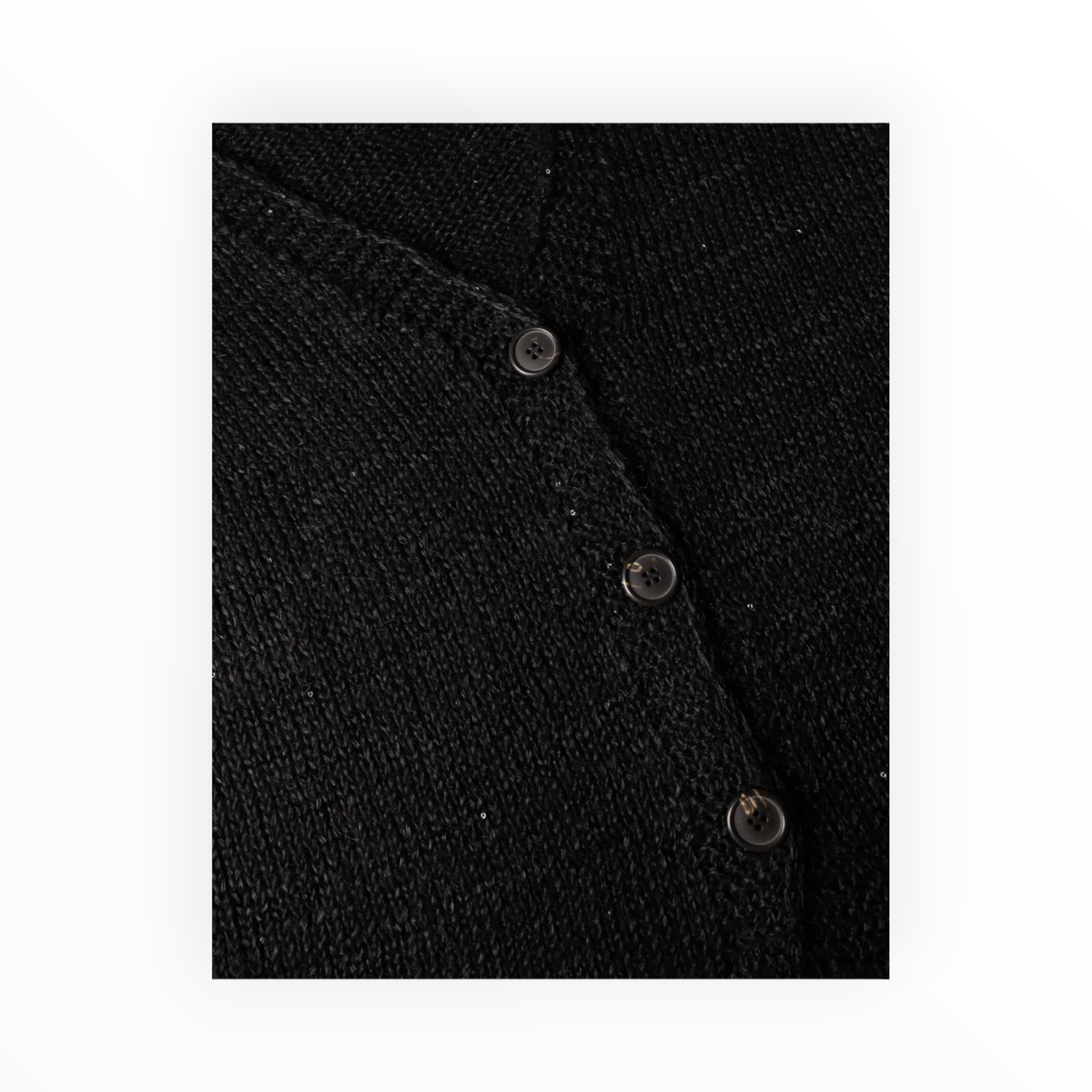 Scaglione Linen Cardigan - Black