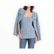 Favorite Daughter The Brooke Bustier - Sky Blue Tweed