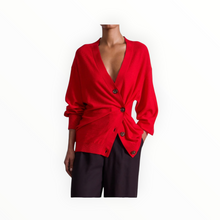 Apiece Apart Drippy Tissue Cardigan - Dragon Fruit