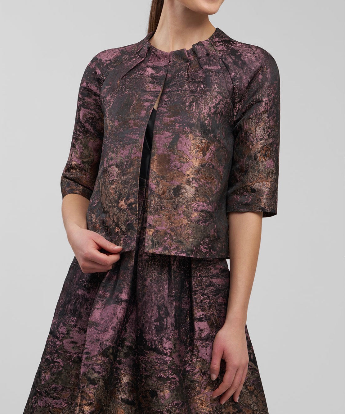 Kay Unger Matilda Evening Jacket - Carbon Multi