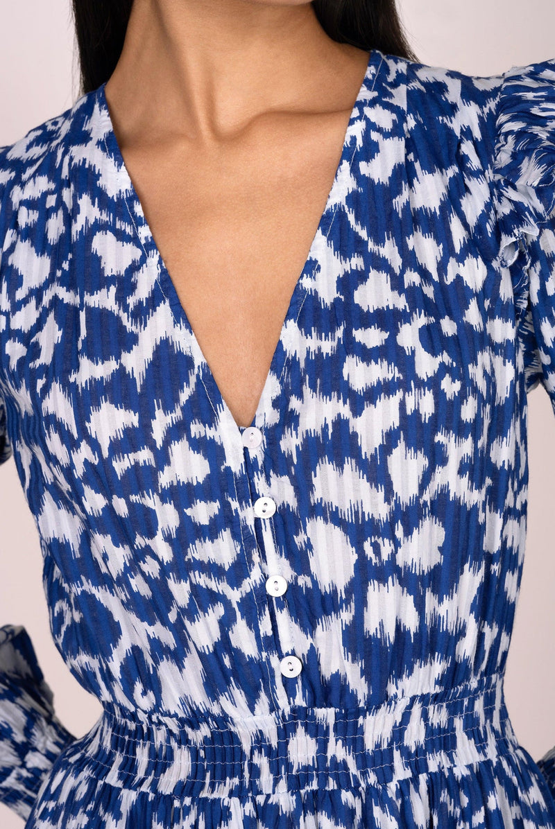 Banjanan Felka Dress - Ikat Bluing