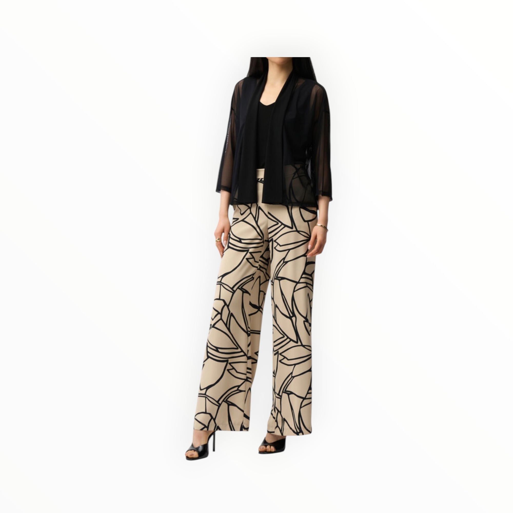 Joseph Ribkoff Sheer Kimono - Black