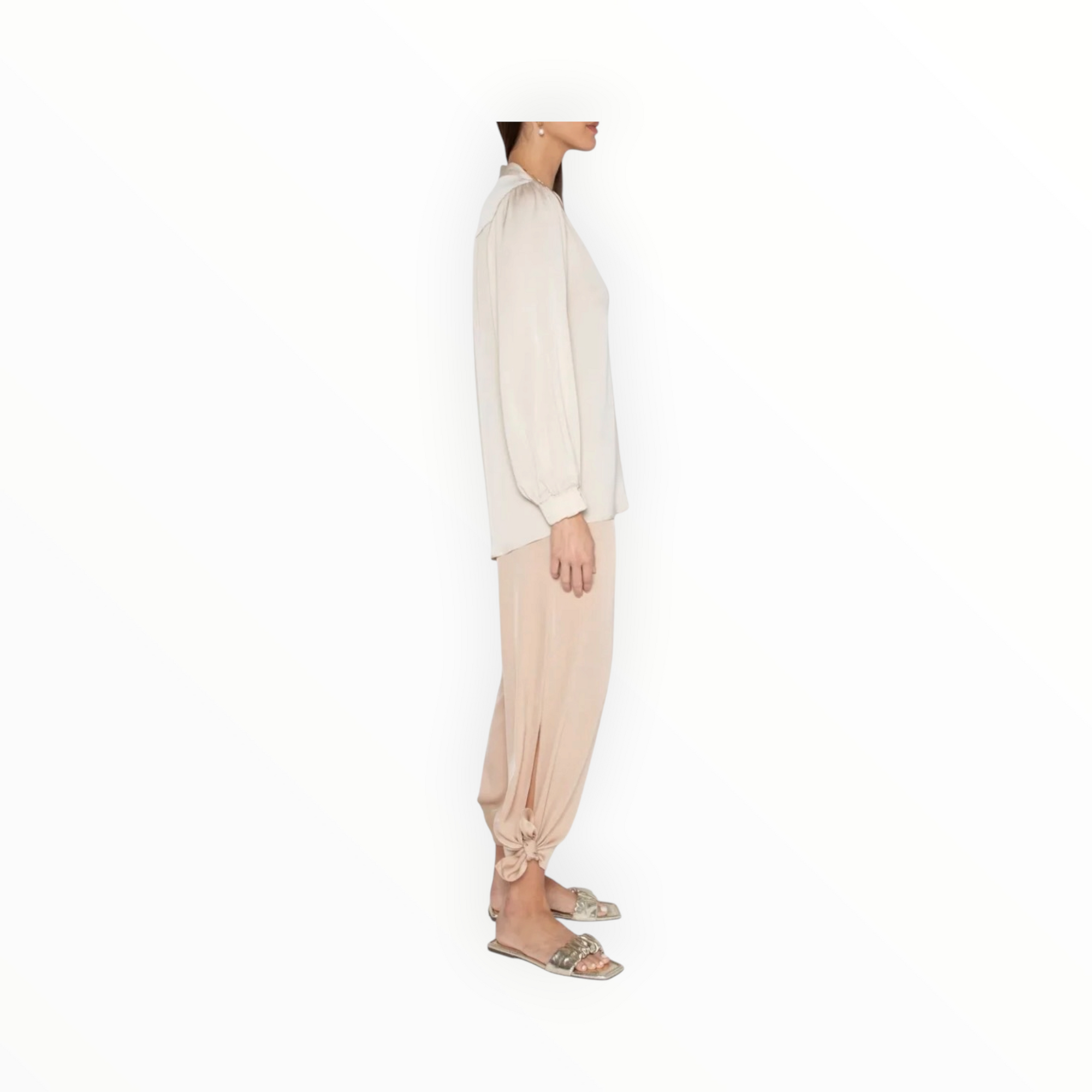 Nouvelle Silk95five Madras Blouse - Almondine