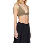 Lauren Manoogian Rib Triangle Bralette - Earth