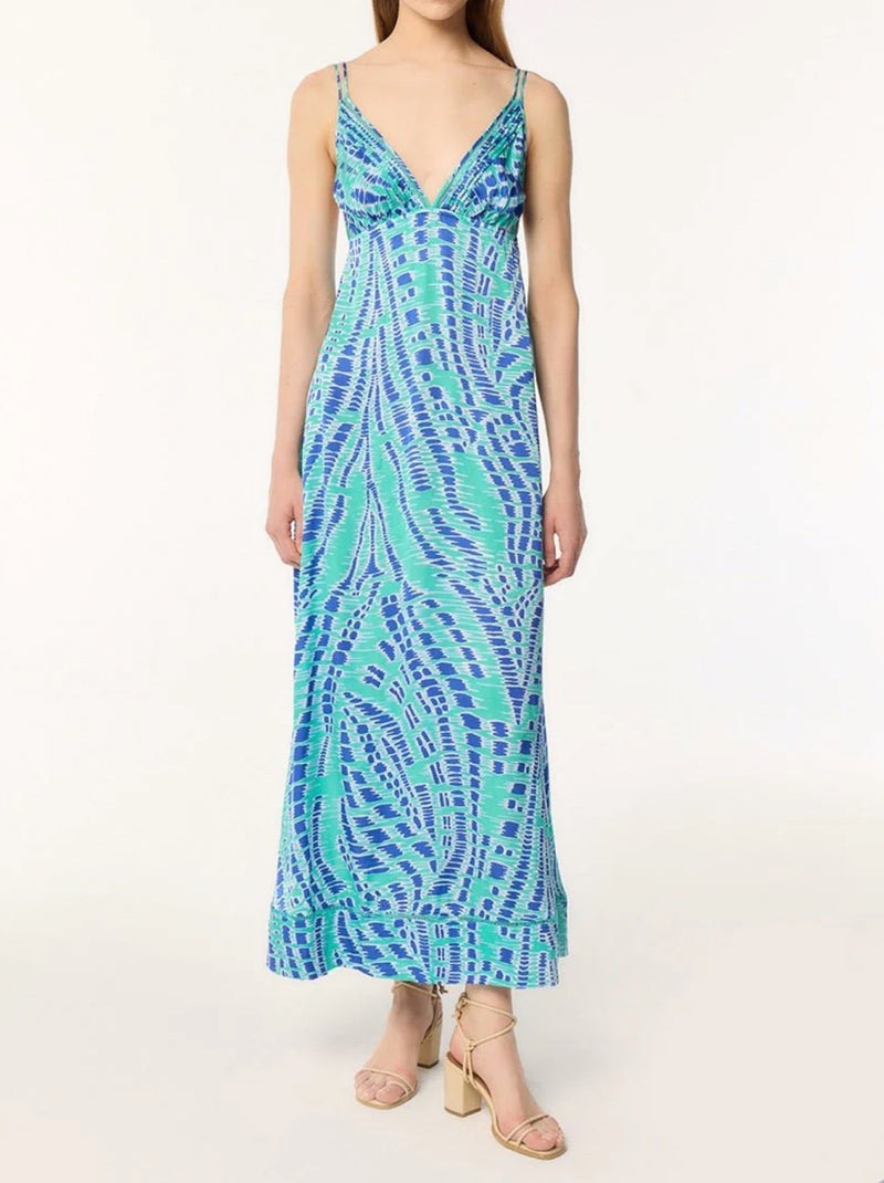 Poupette St. Barth Long Dress Cassandra - Sky Kalina