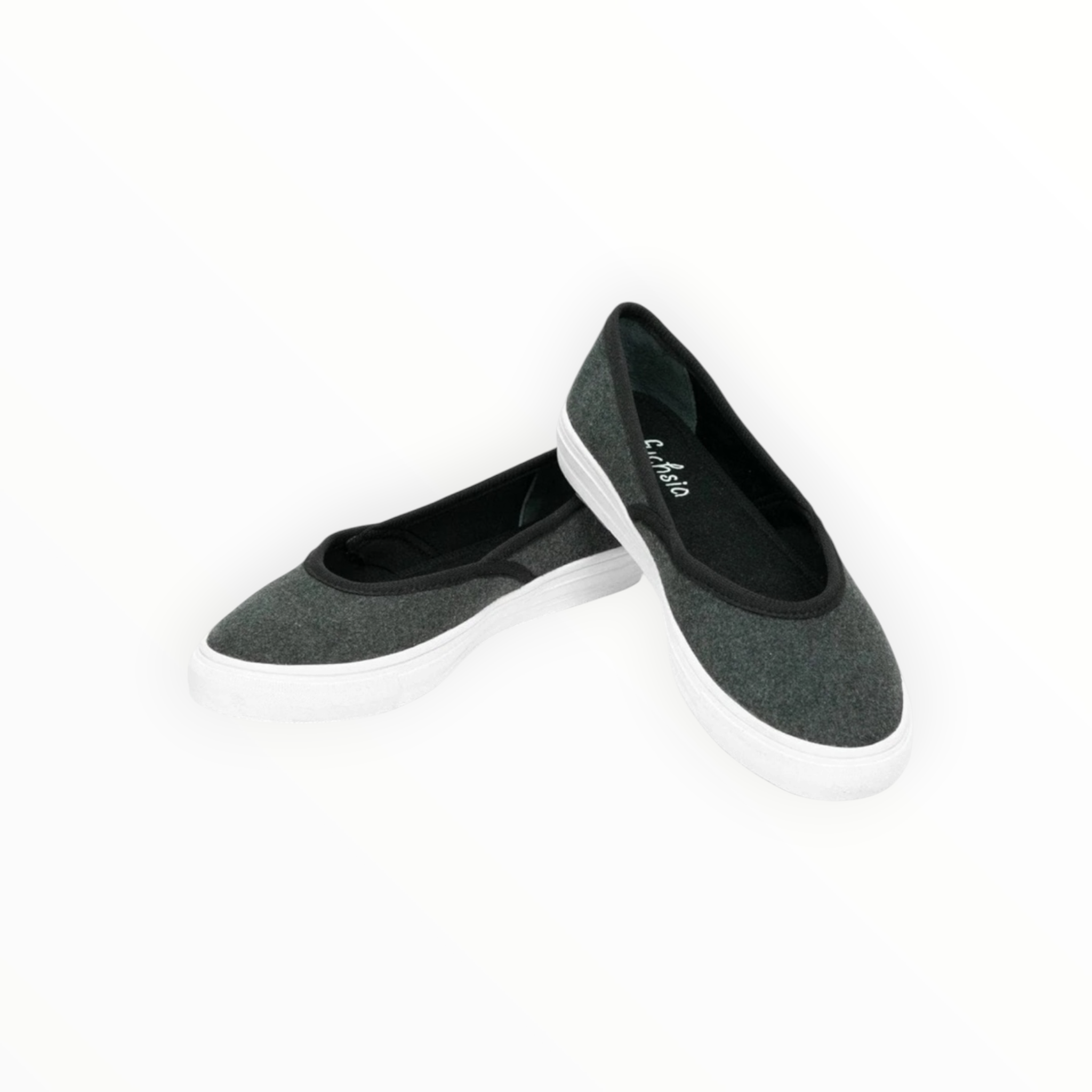 FUCHSIA Crossover Flats - Gray