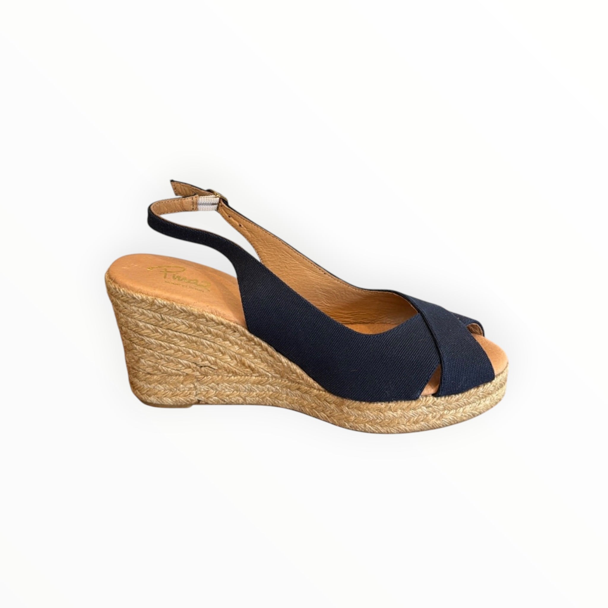 Pinaz Sling Back Wedge - Navy