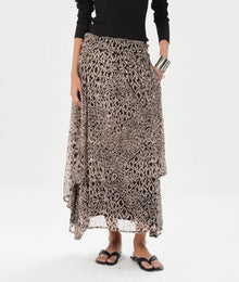 Maria Cher Baradero Lulu Midi Skirt - Brown
