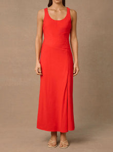 Mon Renn Reverie Midi Dress - Red