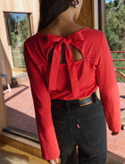 Nation Ltd Tavin Tie Back Top - Poinsettia