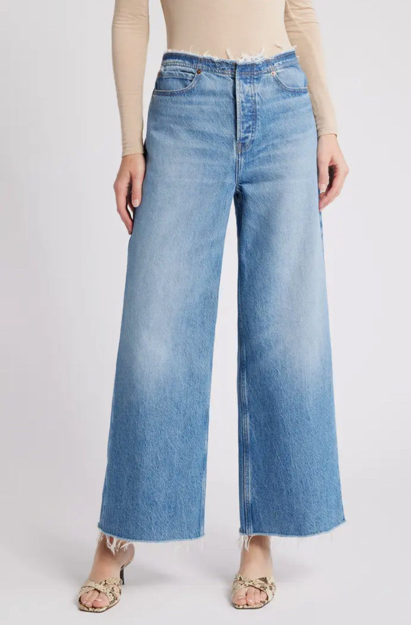 Frame Le Low Baggy Wide Leg Jean - Crosbie