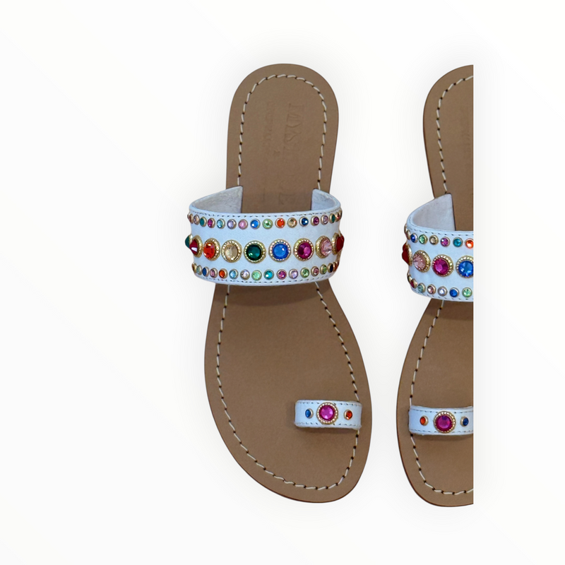 Mystique Sandals - White/Multi