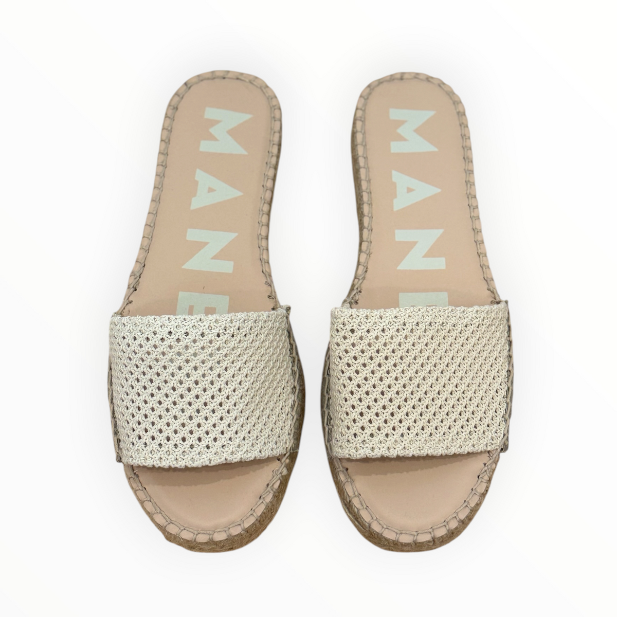 Manebí Double Sole Slides - Cream Net