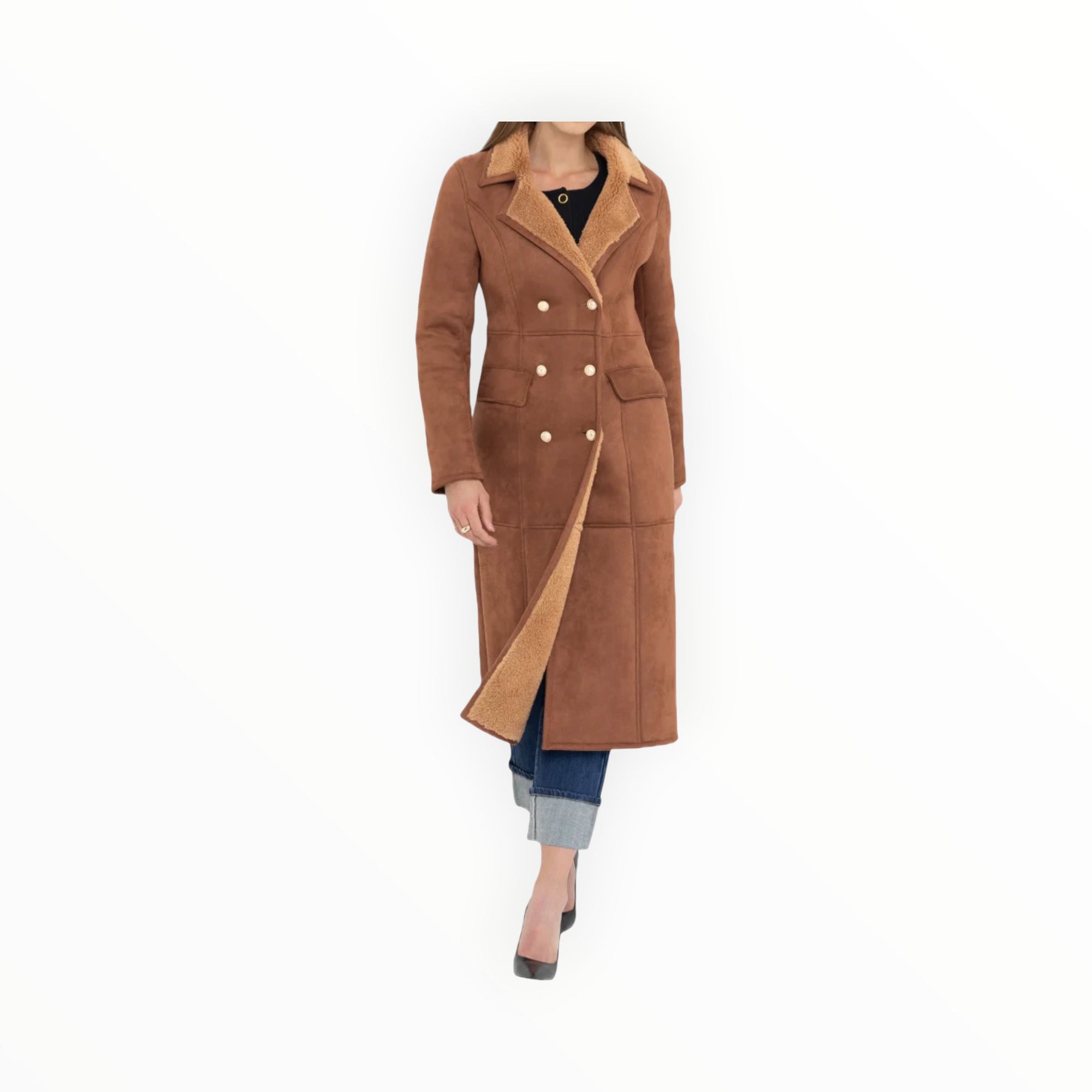 Generation Love Benton Faux Shearling - Dark Chocolate