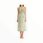Adelyn Rae Blossom Pleated Midi Dress - Green/Multi
