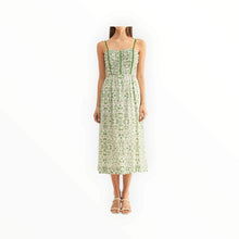 Adelyn Rae Blossom Pleated Midi Dress - Green/Multi