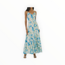 Hutch Tasmin Dress - Ivory/Sky Watercolor Vining Daffodils