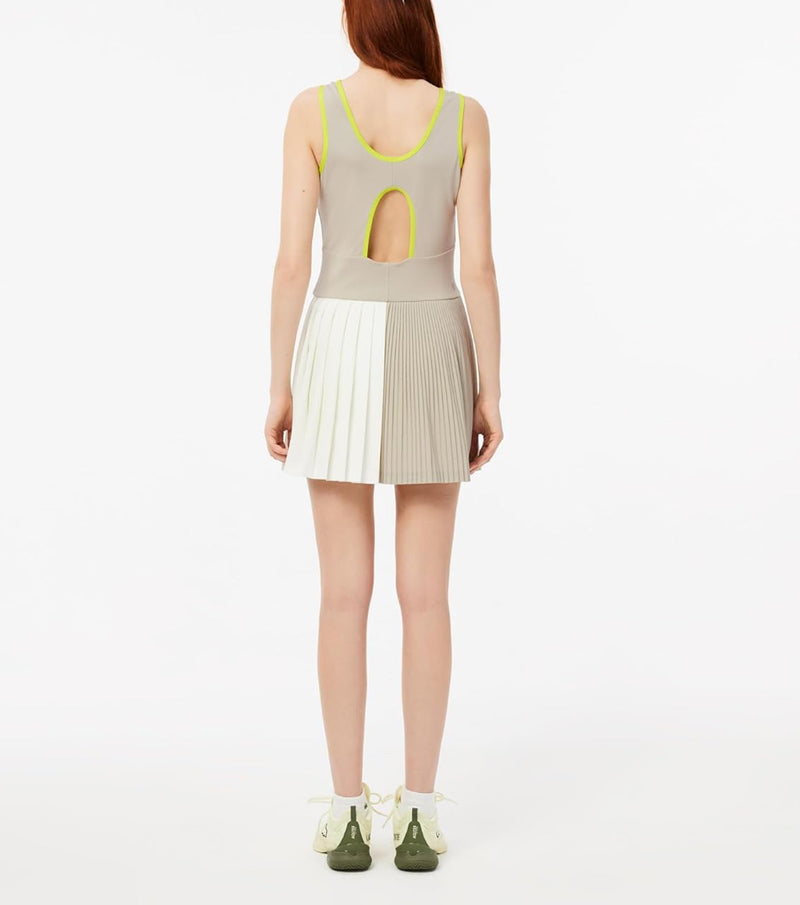 Lacoste Ultra Dry Tennis Dress - Hammam/White/Firefly