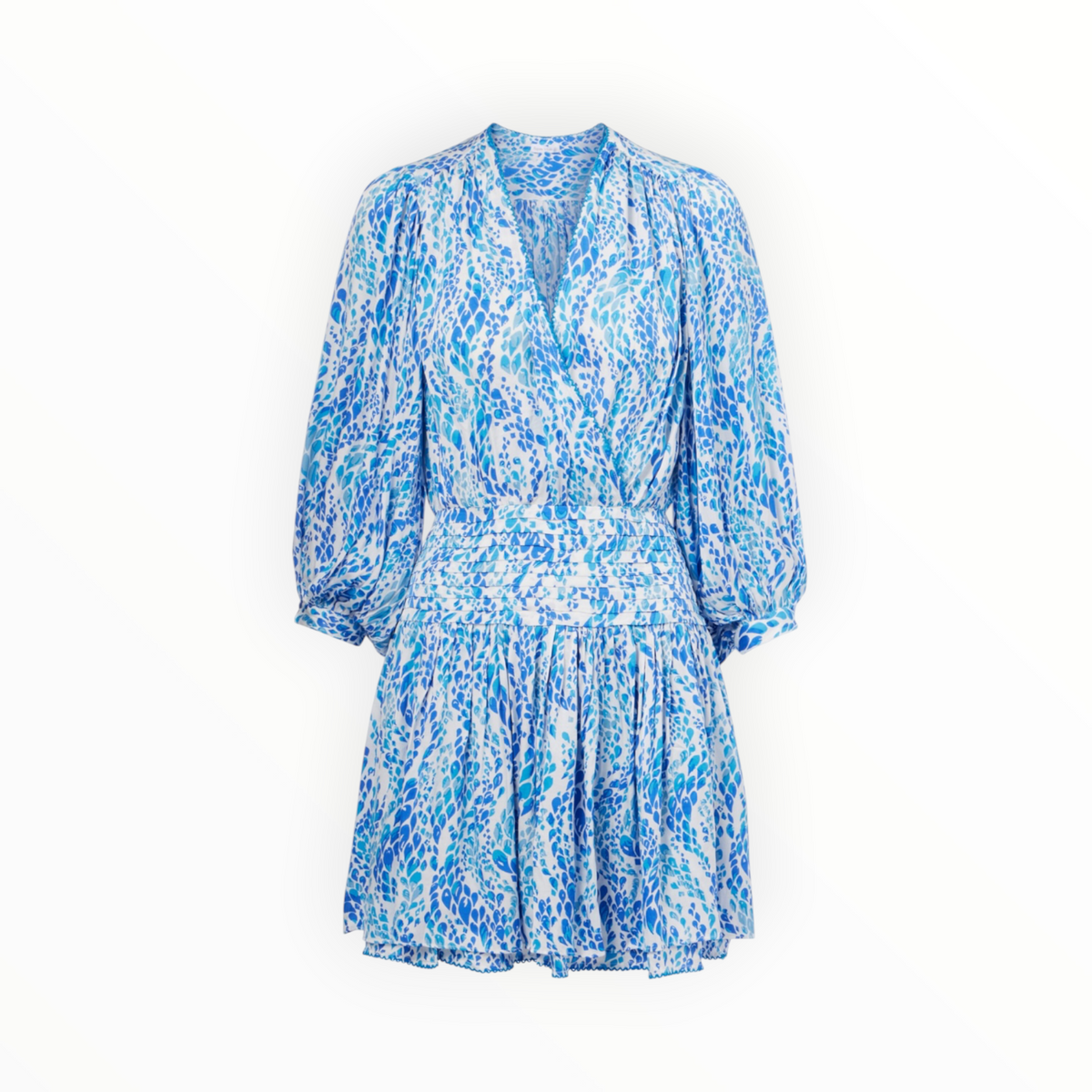 Poupette St. Barth Colleen Dress - Blue Wavy Animalier