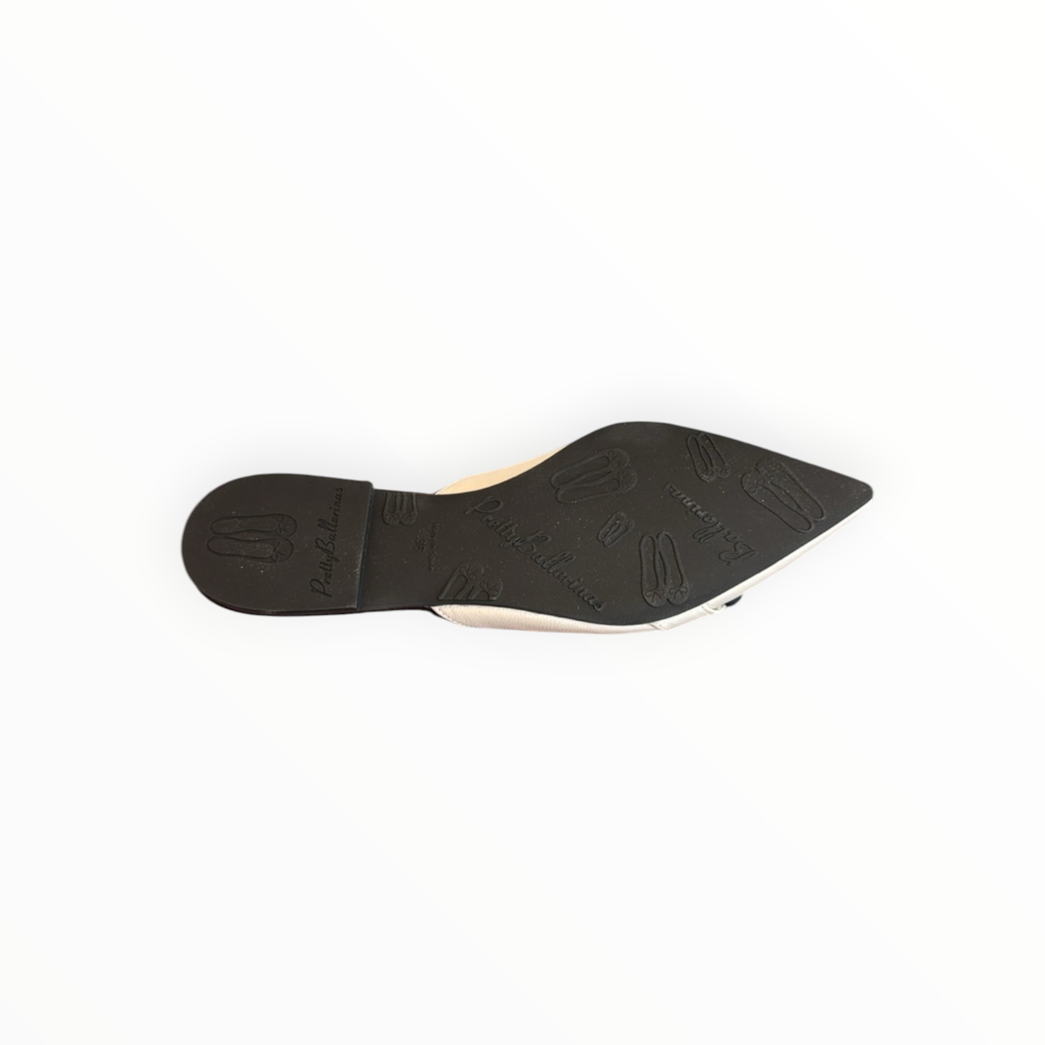 Pretty Ballerinas Ella Slingback Flat - White/Black