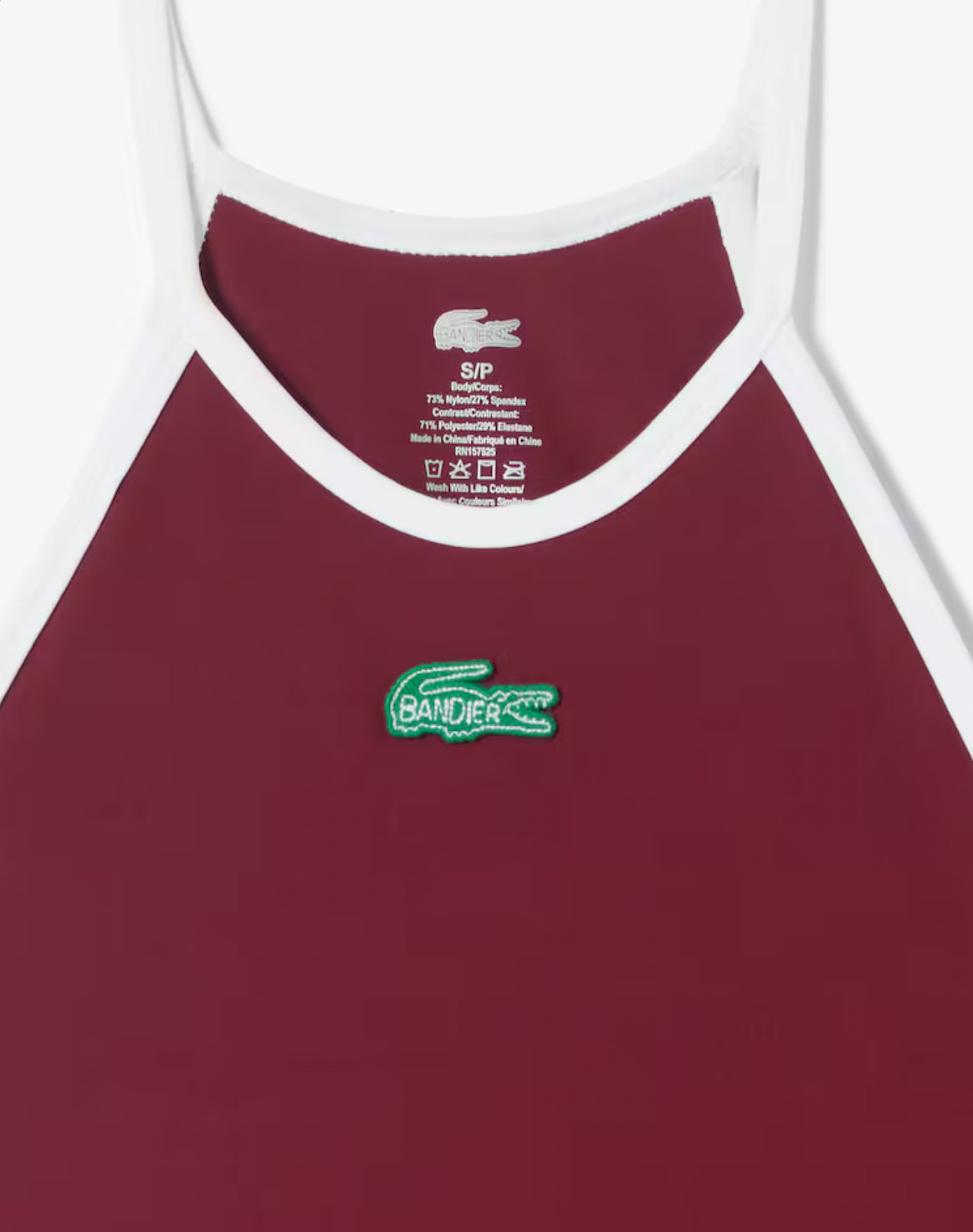 Lacoste Halter Tank - Wine