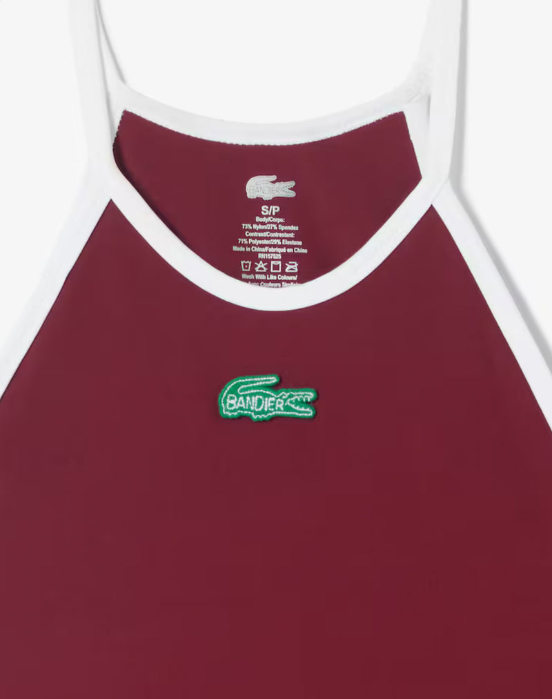 Lacoste Halter Tank - Wine
