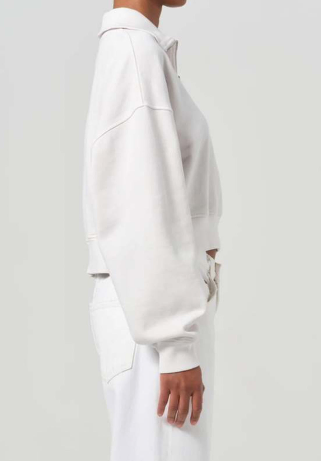 AGOLDE Agolde Bethan Quarter Zip Sweatshirt - Wired