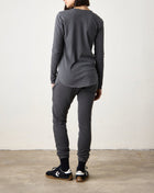 NSF Hal Fine Jersey Henley - Fume