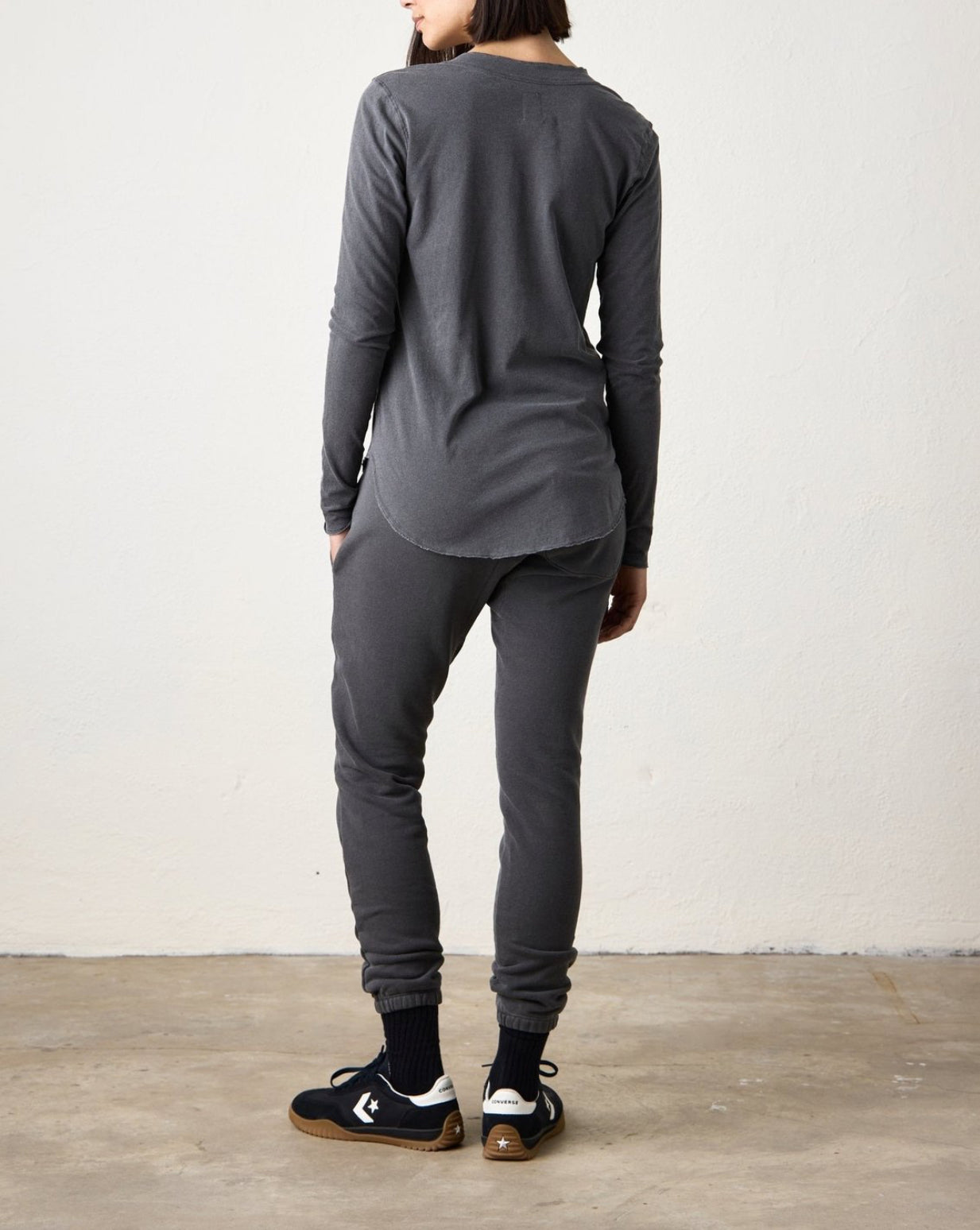 NSF Hal Fine Jersey Henley - Fume