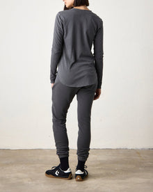 NSF Hal Fine Jersey Henley - Fume