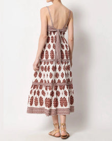Omika Monroe Midi Dress - Adia Peach