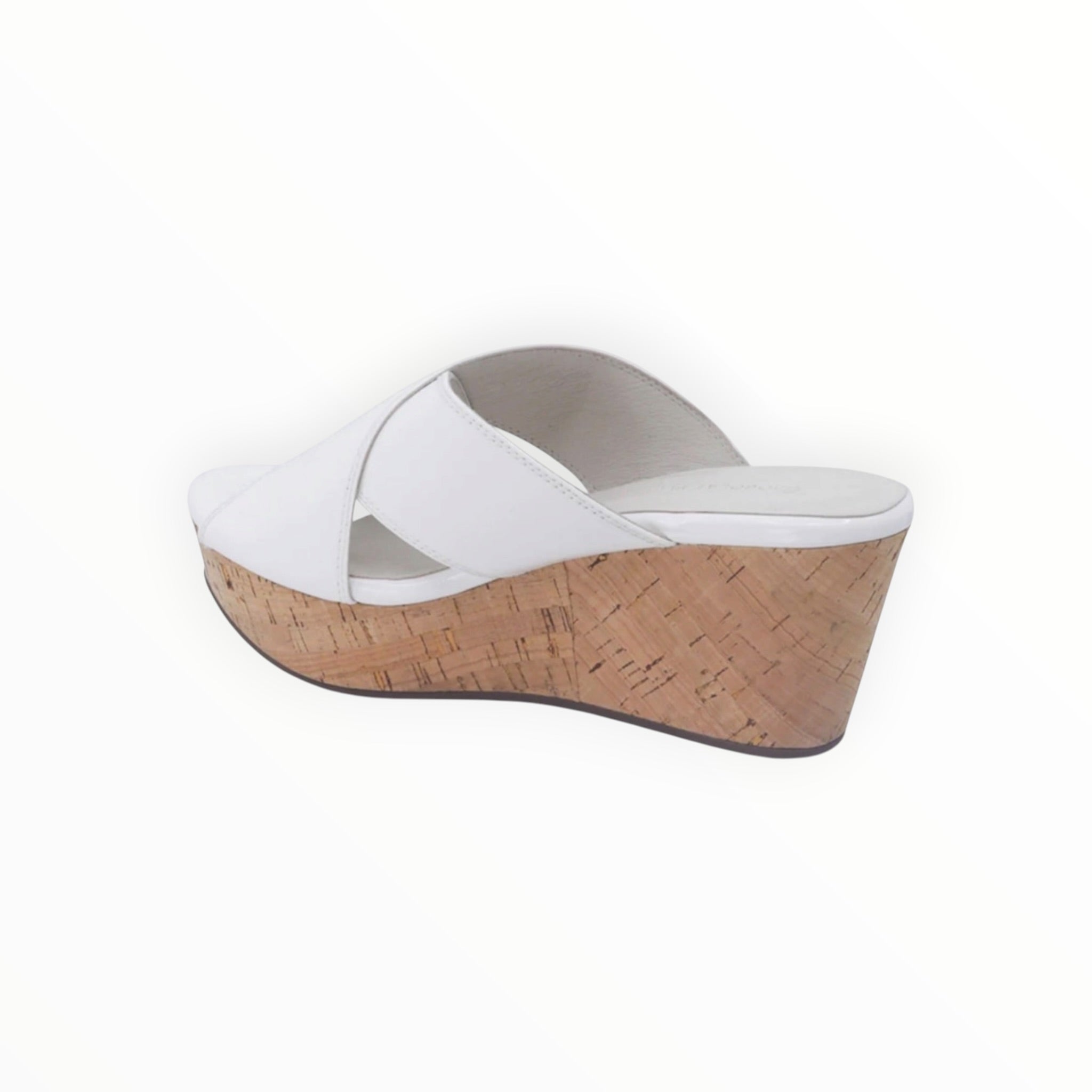 Chocolate Blu Winner Wedge - Patent White